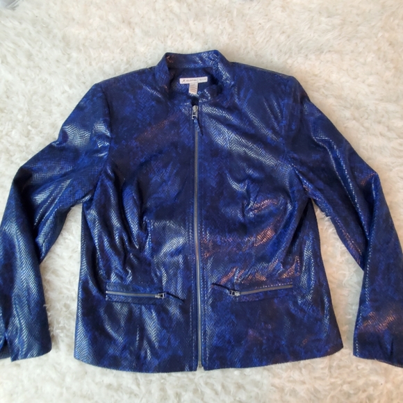 JM Collection Faux Snakeskin Jacket - Picture 8 of 12